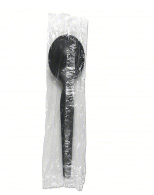 POLYPRO WRAPPED HEAVY SOUP SPOON BLACK 1000 - Closeout Korner