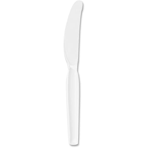 POLYSTYRENE HEAVY KNIFE WHITE 1000 PLASTIC - Closeout Korner