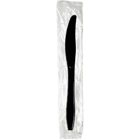 POLYSTYRENE WRAPPED HEAVY KNIFE BLACK 1M PLASTIC - Closeout Korner